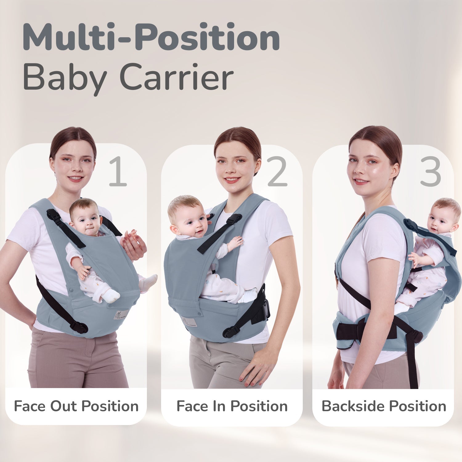 R for Rabbit Upsy Daisy Cozy Ergonomic 5-in-1 Hip Sit Baby Carrier for All-Day Comfort