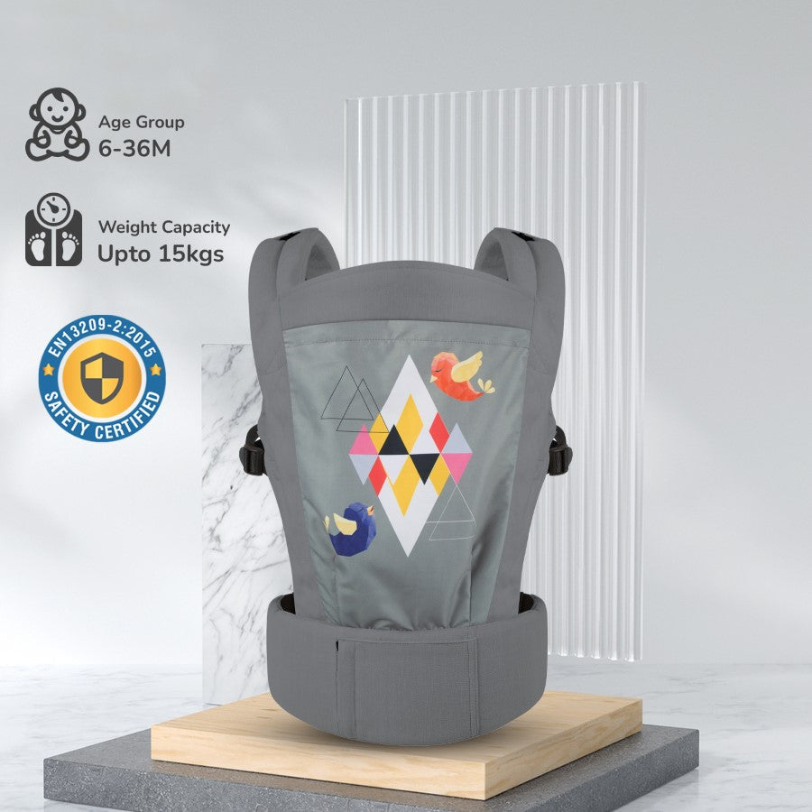 R for Rabbit Hug Me Elite Baby Carrier Front & Back Carrier Position, Soft Linen Fabric, Wide Strap With Cap & Mobile Pocket
