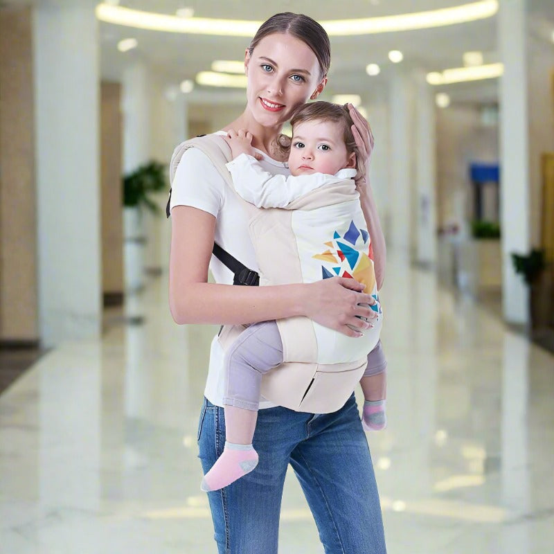 R for Rabbit Hug Me Elite Baby Carrier Front & Back Carrier Position, Soft Linen Fabric, Wide Strap With Cap & Mobile Pocket
