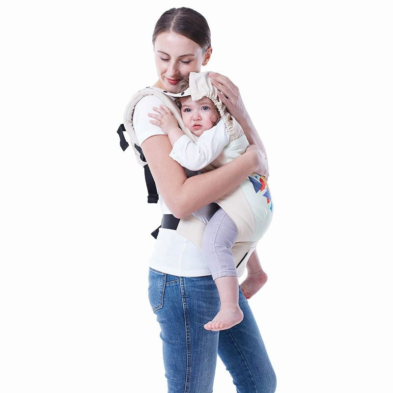 R for Rabbit Hug Me Elite Baby Carrier Front & Back Carrier Position, Soft Linen Fabric, Wide Strap With Cap & Mobile Pocket
