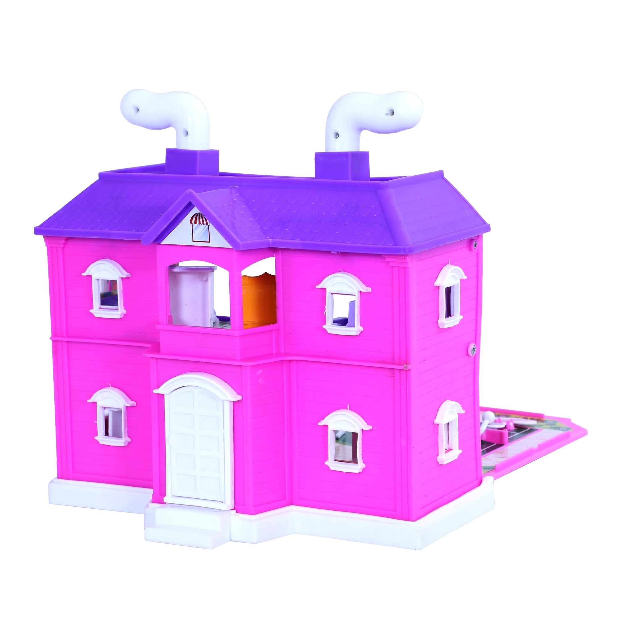 Toyzone My Family Doll House - 35 pcs | Girls Role Playset | Pretend Play | Doll House with Furniture | Dollhouse Accessories | Imaginative Play | Playhouse | For Kids Age 3+ years