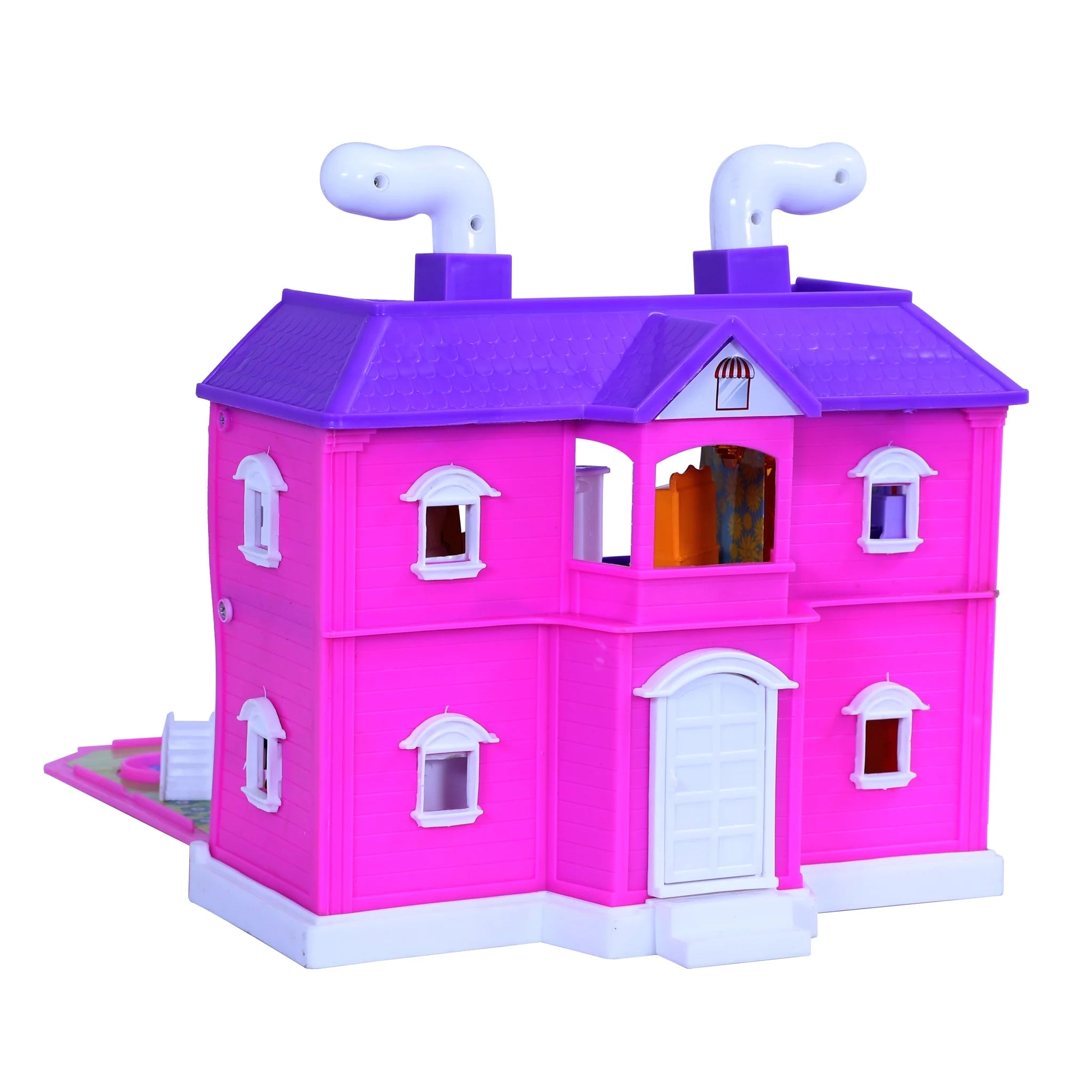 Toyzone My Family Doll House - 35 pcs | Girls Role Playset | Pretend Play | Doll House with Furniture | Dollhouse Accessories | Imaginative Play | Playhouse | For Kids Age 3+ years