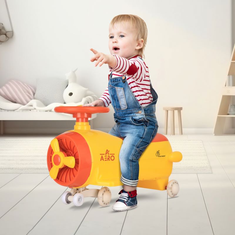 R for Rabbit Iya Iya Aero Swing Car for kids 2 in 1 Ride On With ABEC 7 Bearing