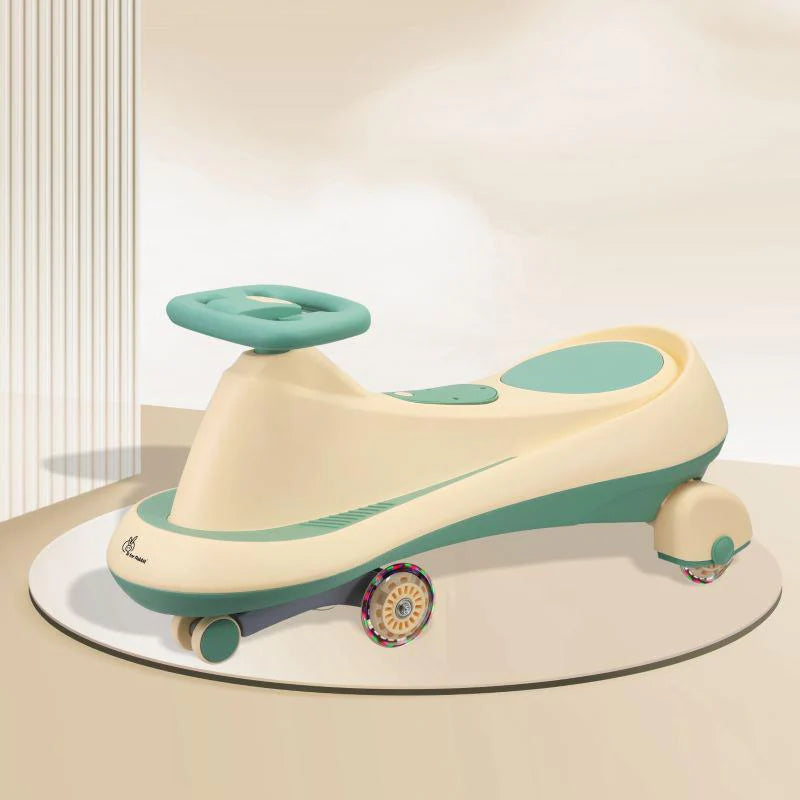 R for Rabbit Iya Iya Drift Swing Car - Inbuilt Music, Scratch Free PU Led Wheels, Up to 125 Kgs Capacity