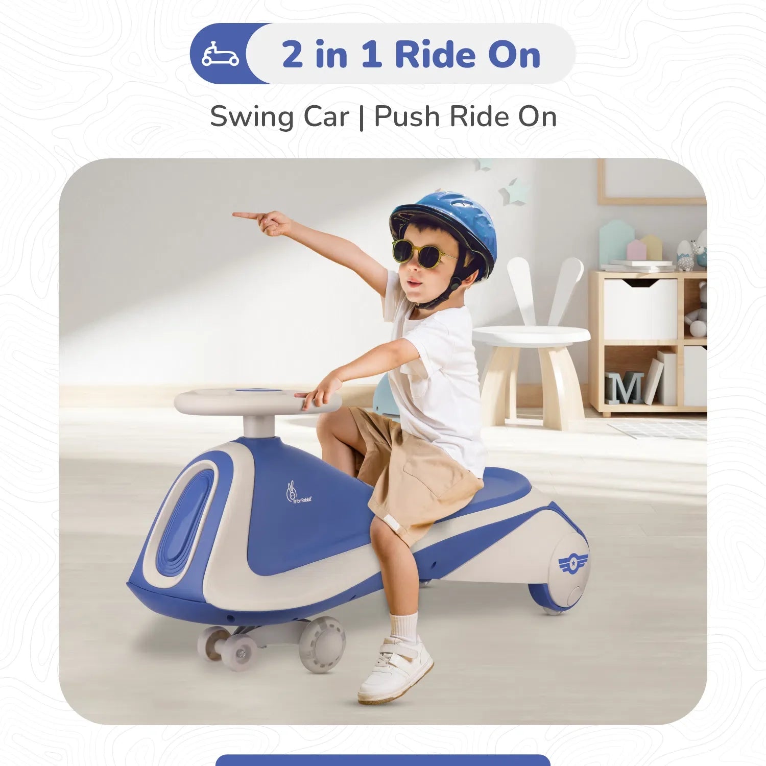 R for Rabbit Iya Iya Sportz swing car for kids