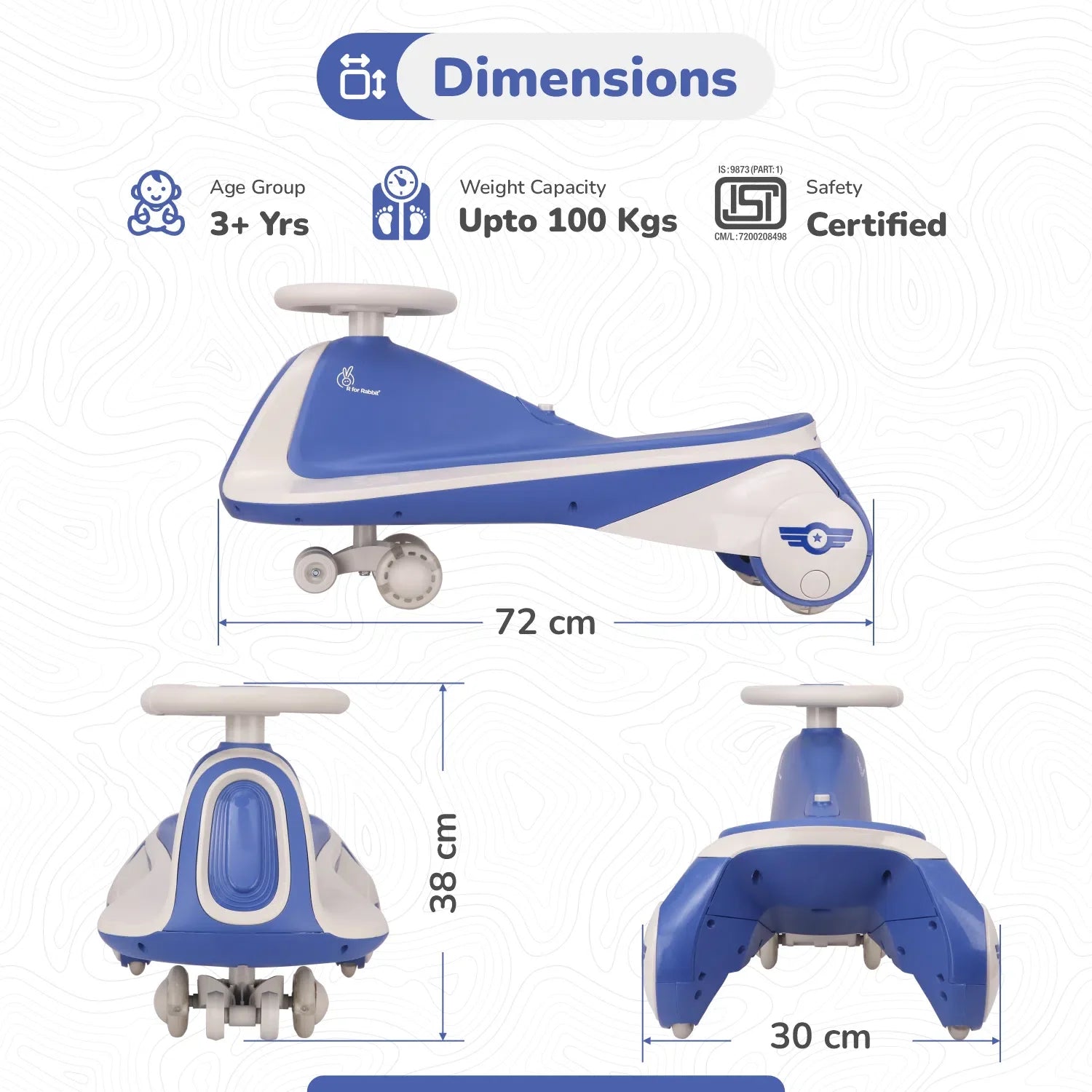 R for Rabbit Iya Iya Sportz swing car for kids