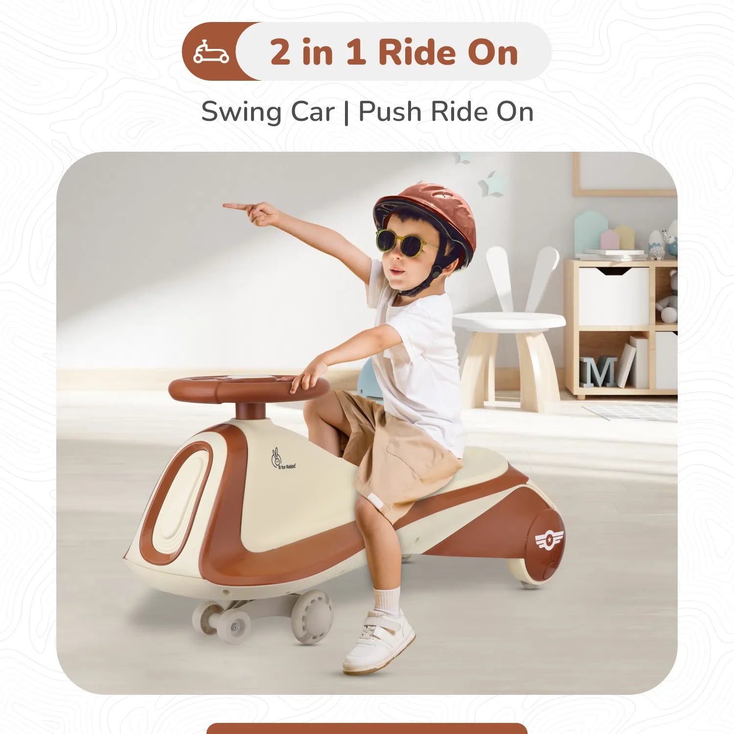 R for Rabbit Iya Iya Sportz swing car for kids