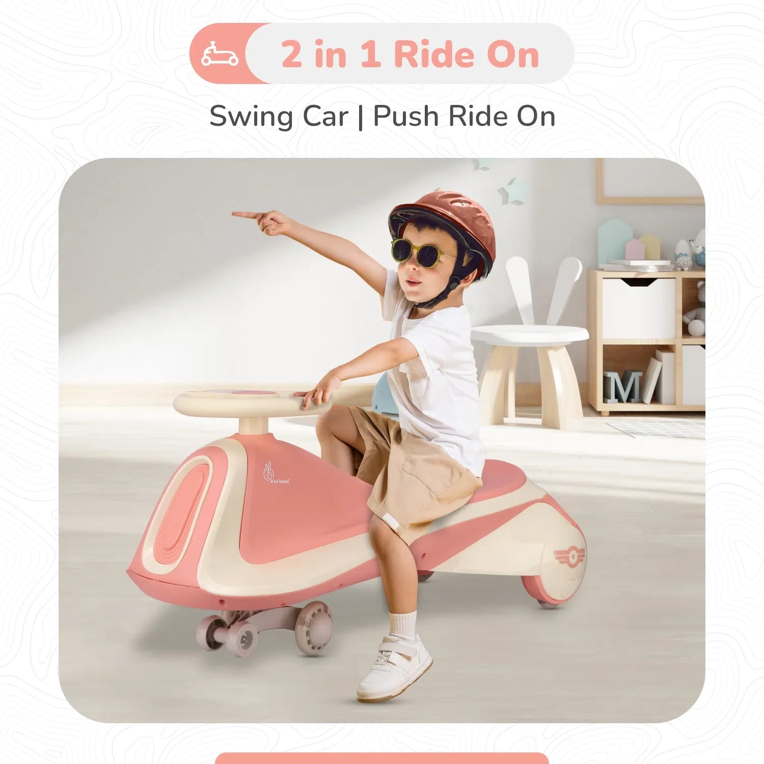 R for Rabbit Iya Iya Sportz swing car for kids
