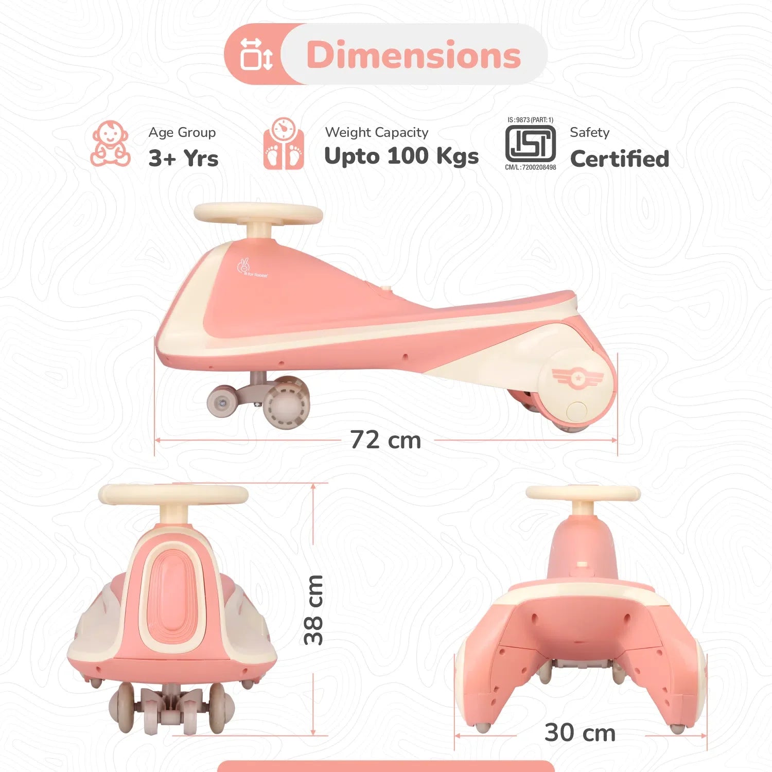 R for Rabbit Iya Iya Sportz swing car for kids