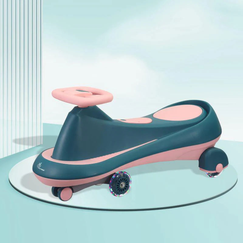 R for Rabbit Iya Iya Drift Swing Car - Inbuilt Music, Scratch Free PU Led Wheels, Up to 125 Kgs Capacity