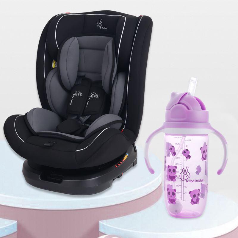 R for Rabbit Jack N Jill Grand ISOFIX Car Seat + Bubble Sipper Bottle