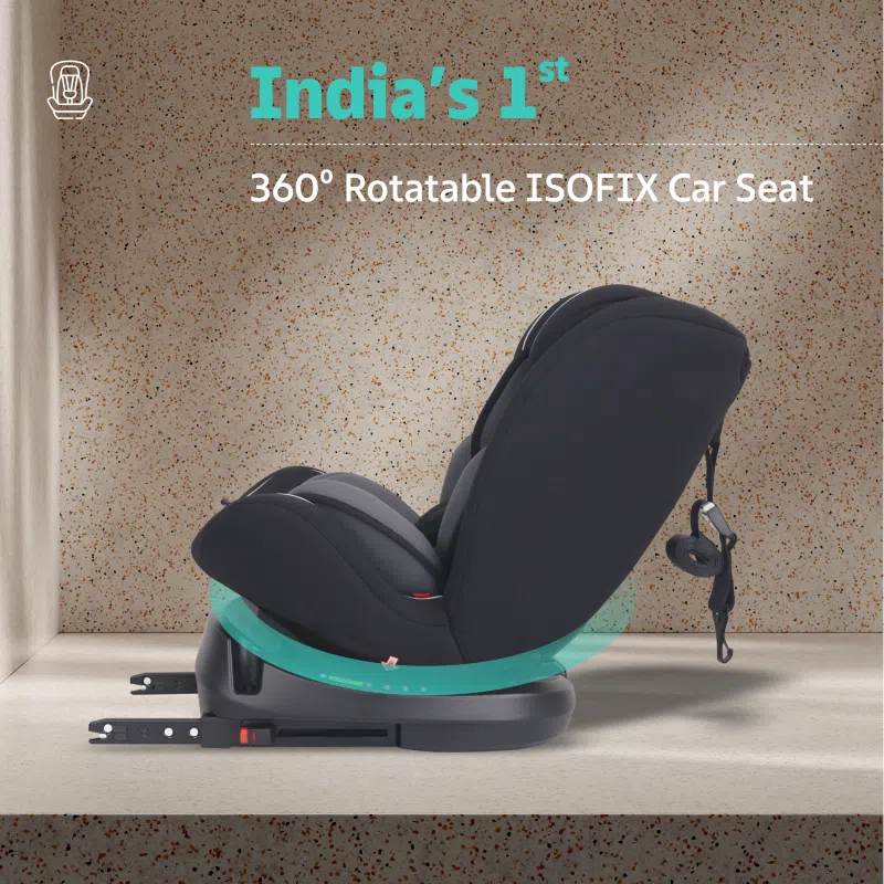 R for Rabbit Jack N Jill Grand ISOFIX Car Seat for kids 0-12 Years Safety Certified, 5-Point Safety Harness, Removable Seat Cover, Adjustable Head Rest