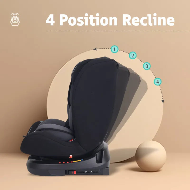 R for Rabbit Jack N Jill Grand ISOFIX Car Seat for kids 0-12 Years Safety Certified, 5-Point Safety Harness, Removable Seat Cover, Adjustable Head Rest