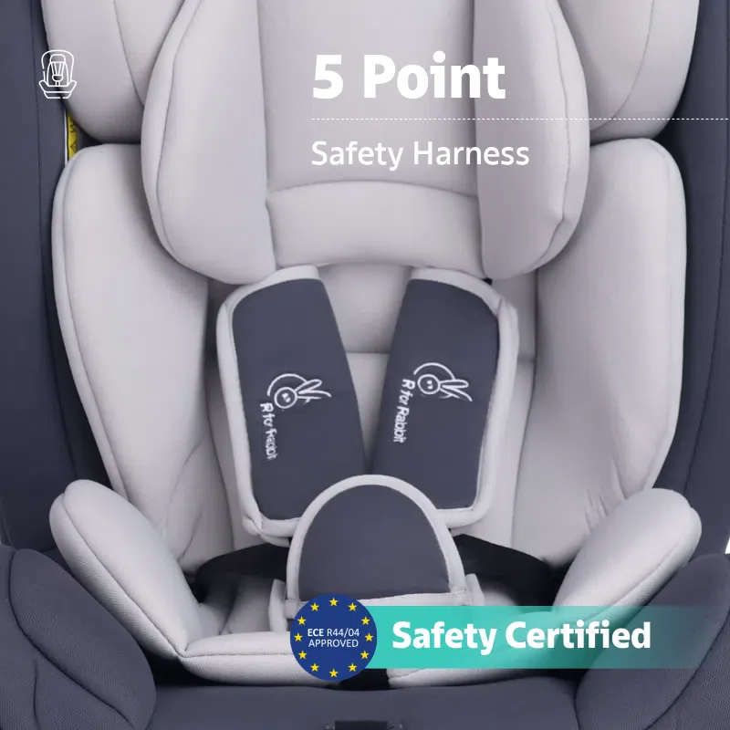 R for Rabbit Jack N Jill Grand ISOFIX Car Seat for kids 0-12 Years Safety Certified, 5-Point Safety Harness, Removable Seat Cover, Adjustable Head Rest