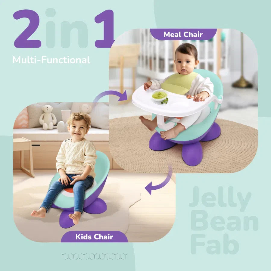 R for Rabbit Jelly Bean Fab 2 in 1 Multipurpose Kids Chair and Meal Chair