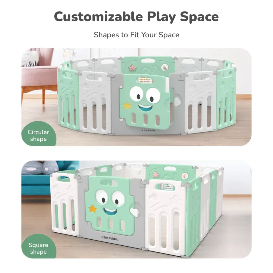 R for Rabbit Joyland Playard For Kids 14-Panel Playard, Babies' Play Area, Indoor Setup