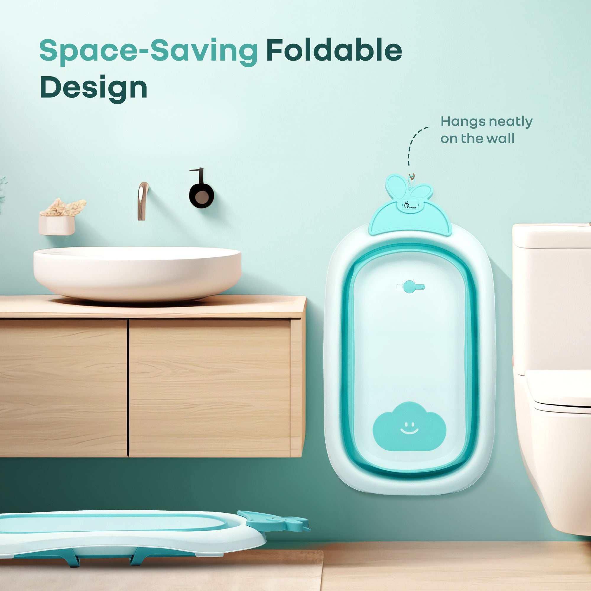 R for Rabbit Bubble Double Bunny by R for Rabbit 3-in-1 Baby Bath Tub & Bather