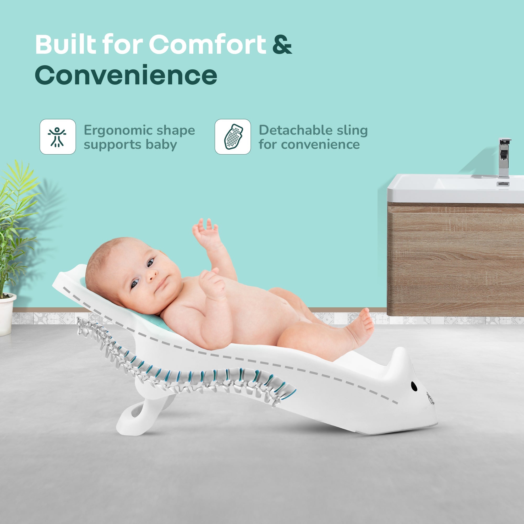 R for Rabbit Bubble Double Bunny by R for Rabbit 3-in-1 Baby Bath Tub & Bather
