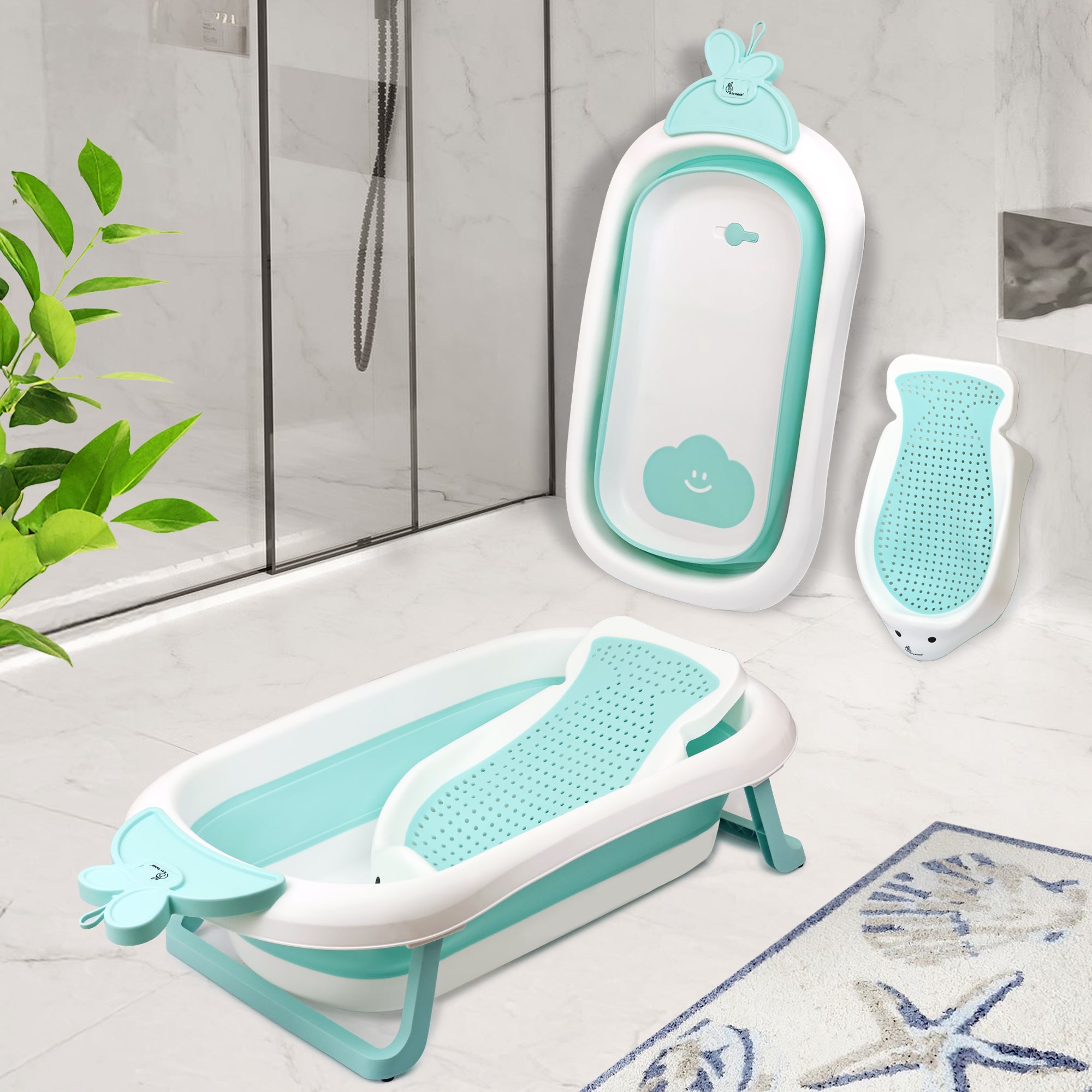 R for Rabbit Bubble Double Bunny by R for Rabbit 3-in-1 Baby Bath Tub & Bather