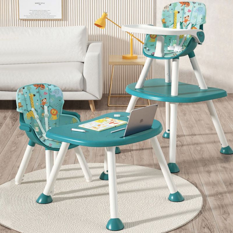 R for Rabbit Cherry Berry Safari Baby High Chair, 3 in 1 Convertible High Chair Cum Kids Study Table