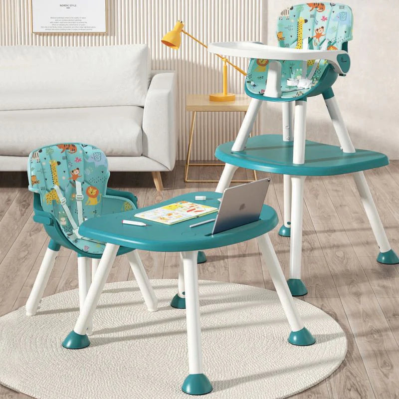 R for Rabbit Cherry Berry Safari Baby High Chair, 3 in 1 Convertible High Chair Cum Kids Study Table