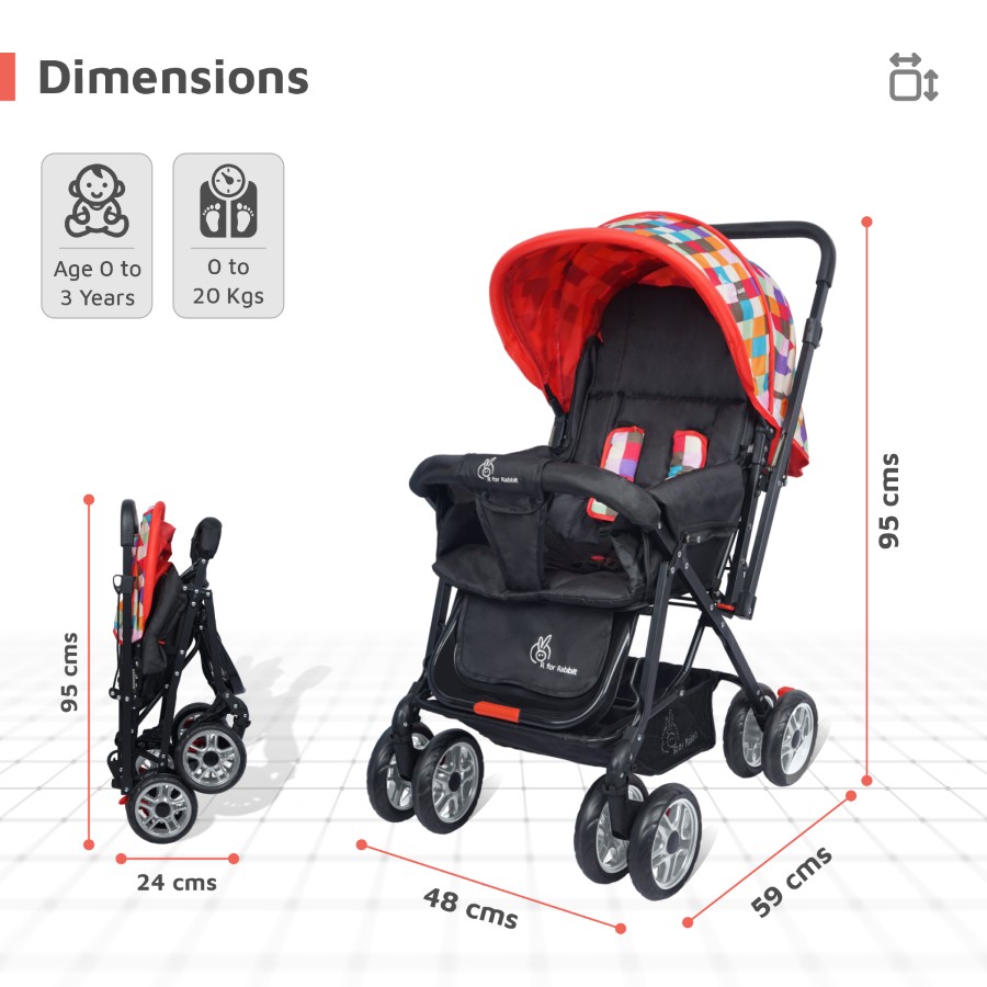 Lollipop Lite Baby Stroller With Personalized Name Plate