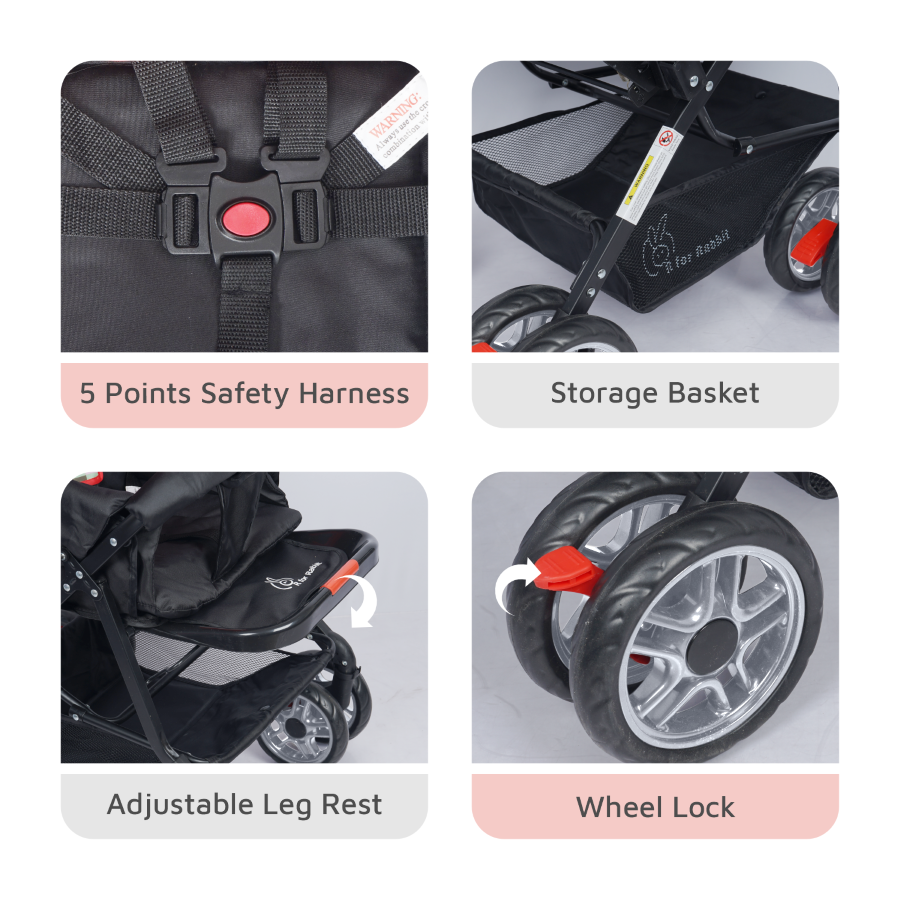 Lollipop Lite Baby Stroller With Personalized Name Plate