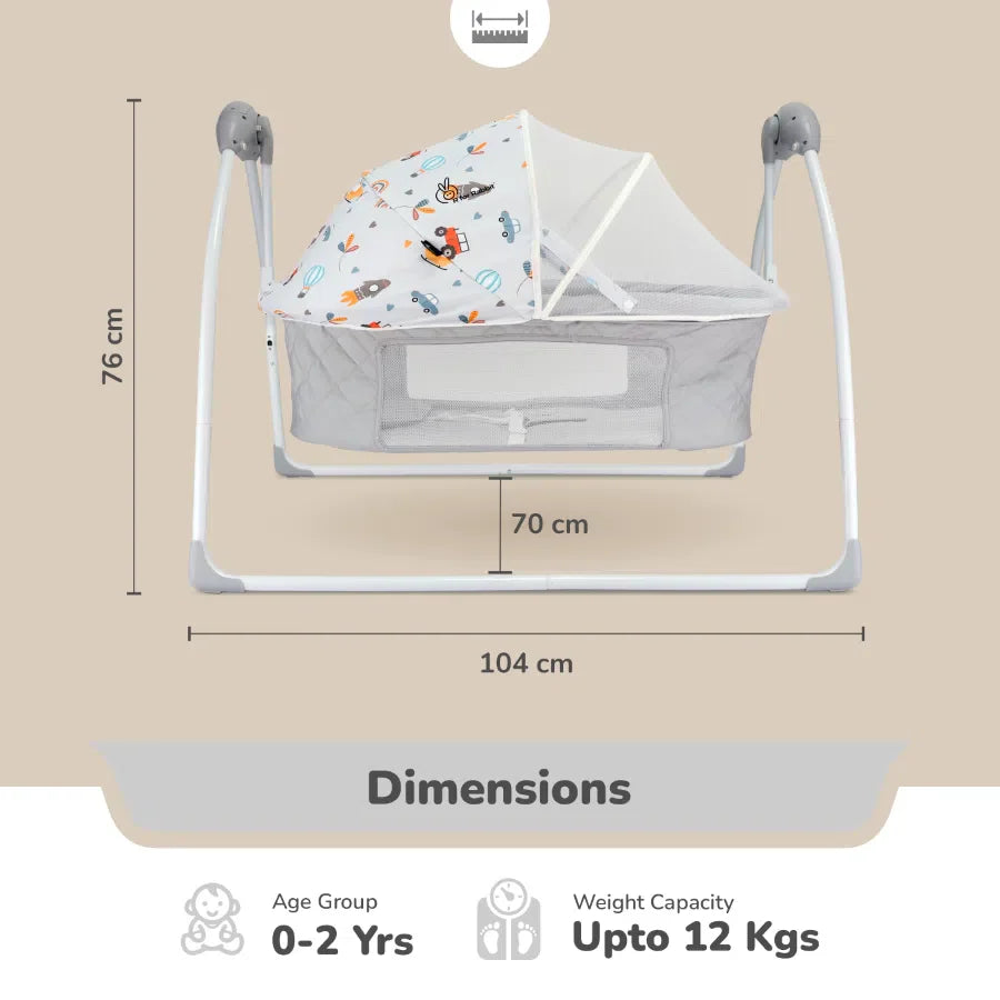 Lullabies Plus Auto Swing Baby Cradle