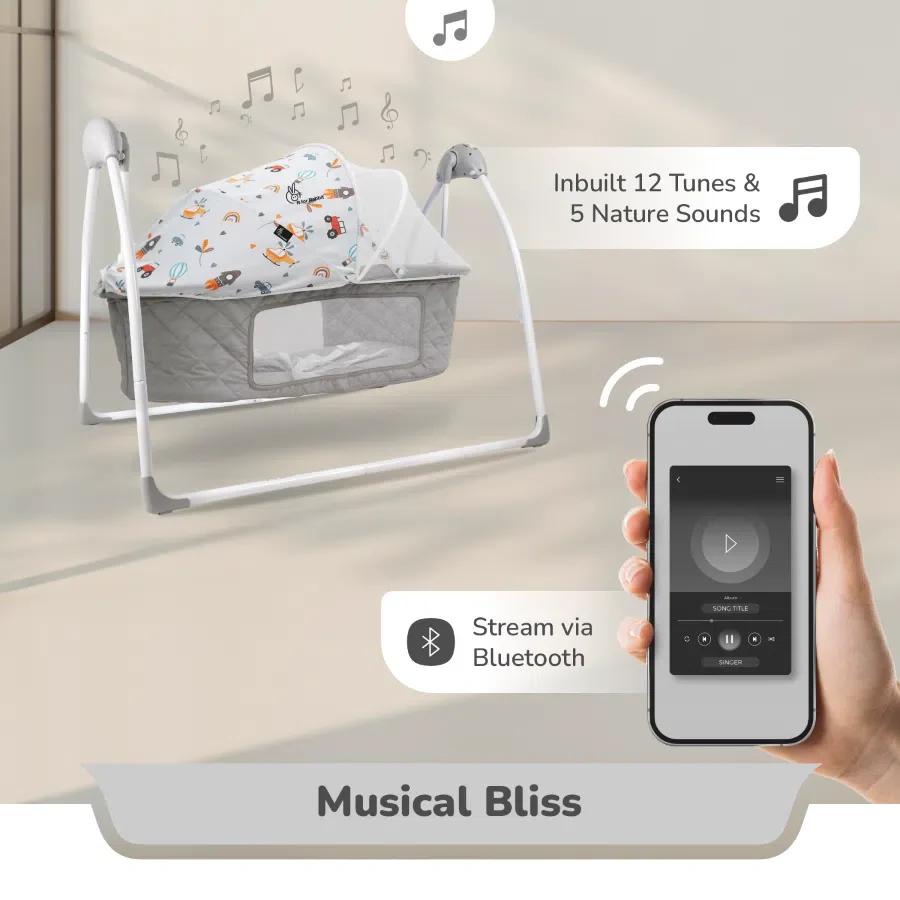 Lullabies Plus Auto Swing Baby Cradle