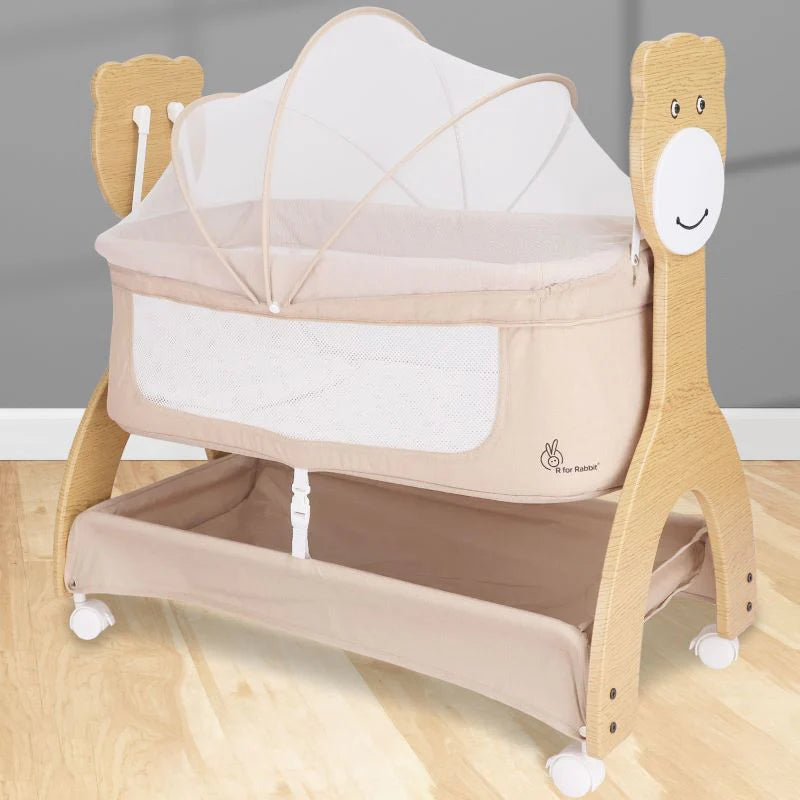 R for Rabbit Lullabies Woodsy Manual Baby Cradle