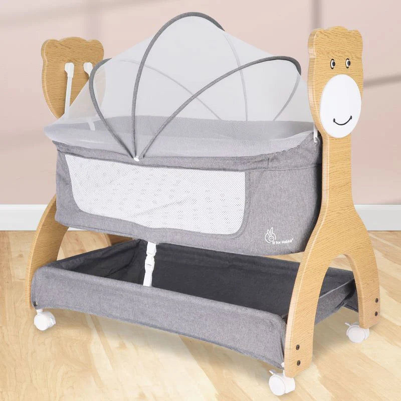 Farm Baby Raddle R for Rabbit Lullabies Woodsy Manual Baby Cradle – Smart Baby