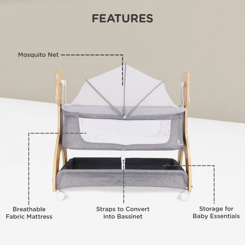 R for Rabbit Lullabies Woodsy Manual Baby Cradle