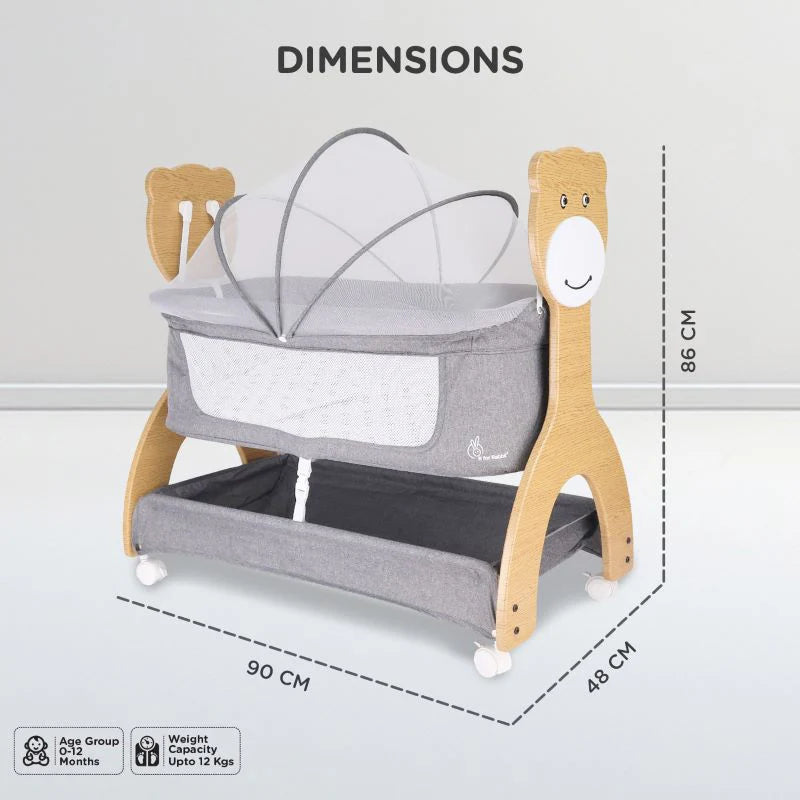 R for Rabbit Lullabies Woodsy Manual Baby Cradle