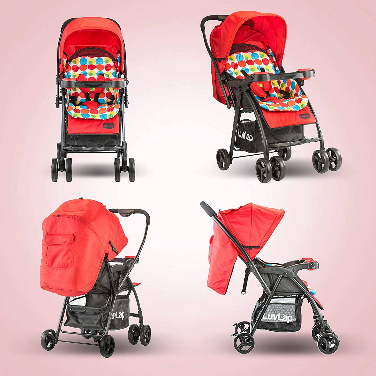 luvlap Joy Baby Stroller, Red