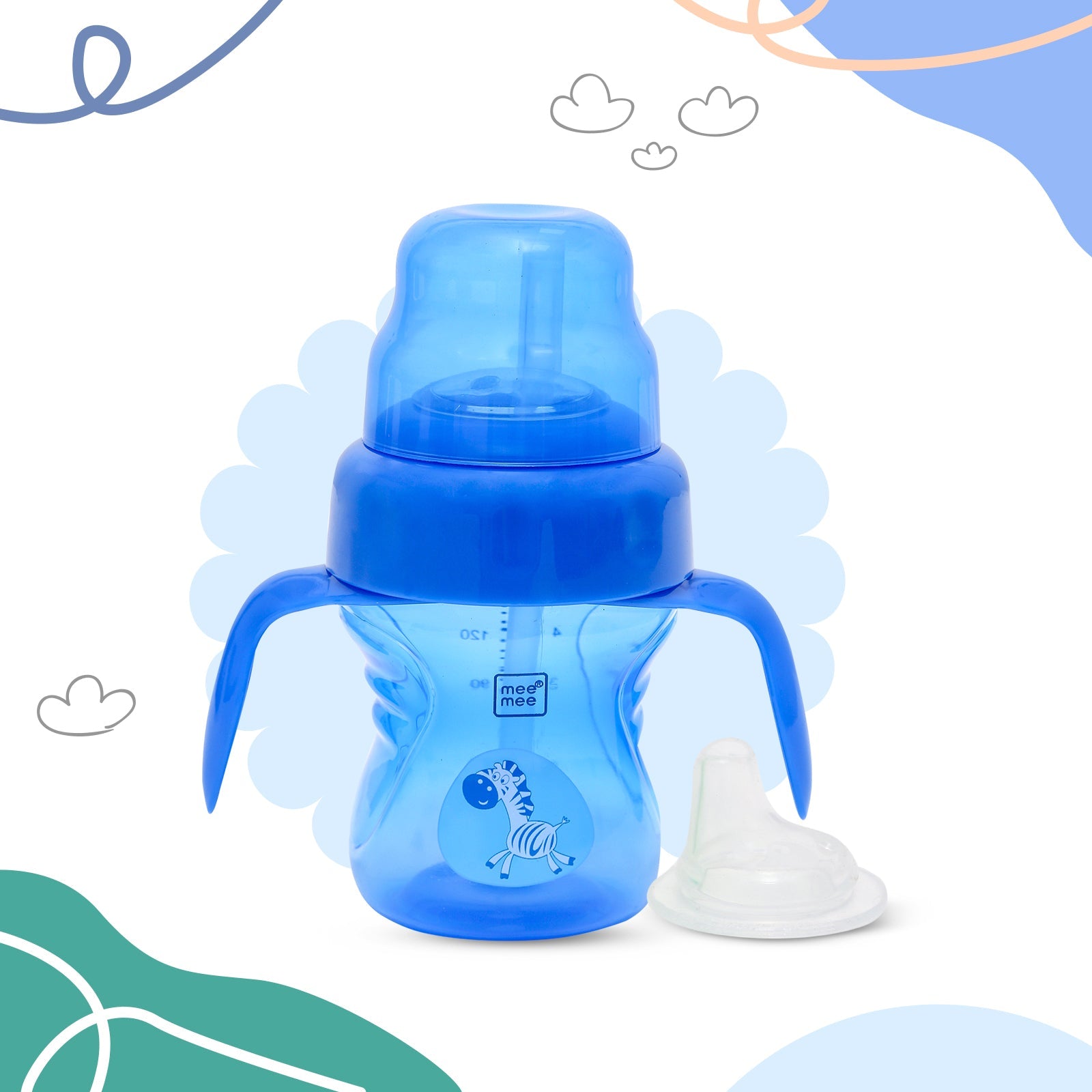 2-in-1 Spout & Straw Sipper Cup (Blue)-150 ml