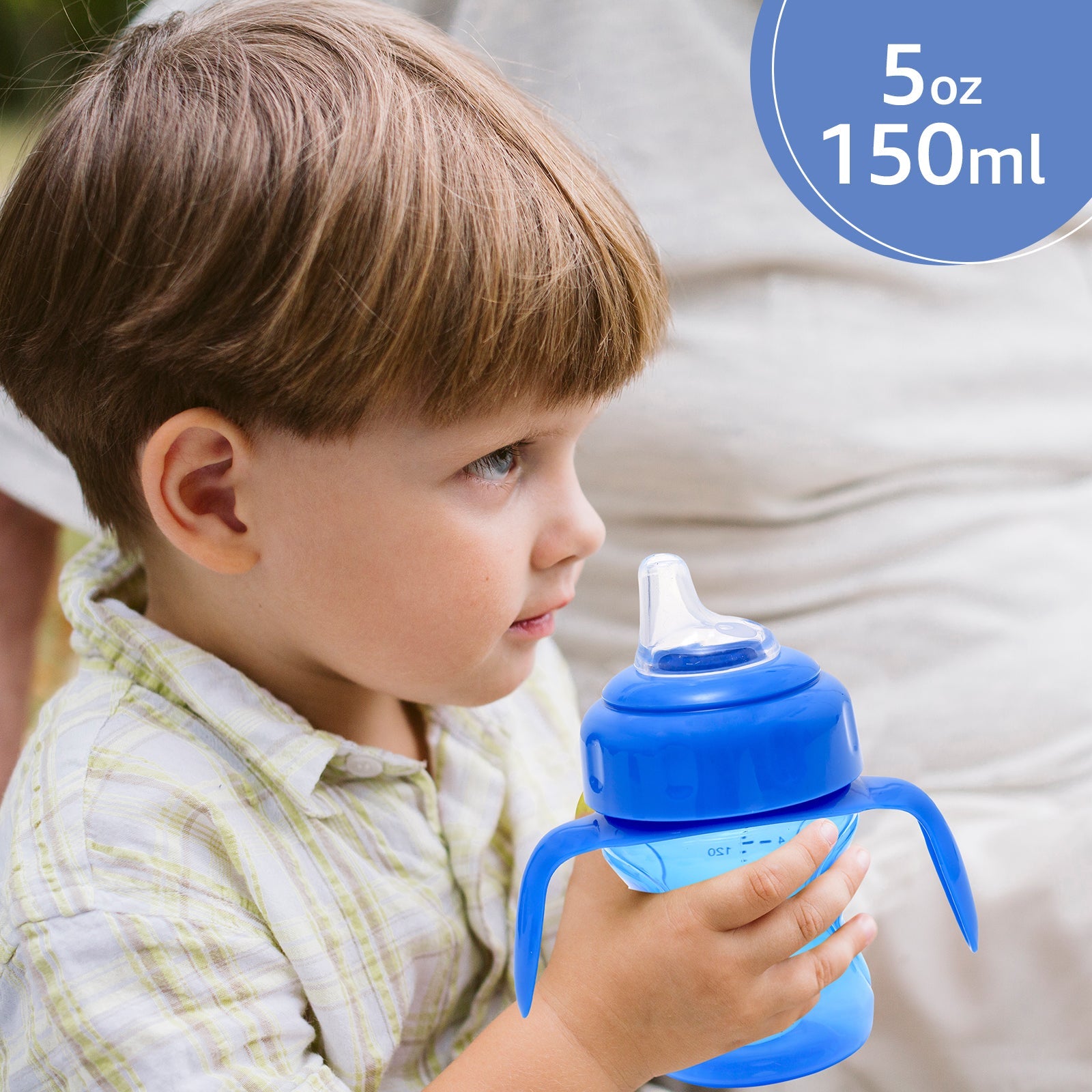 2-in-1 Spout & Straw Sipper Cup (Blue)-150 ml