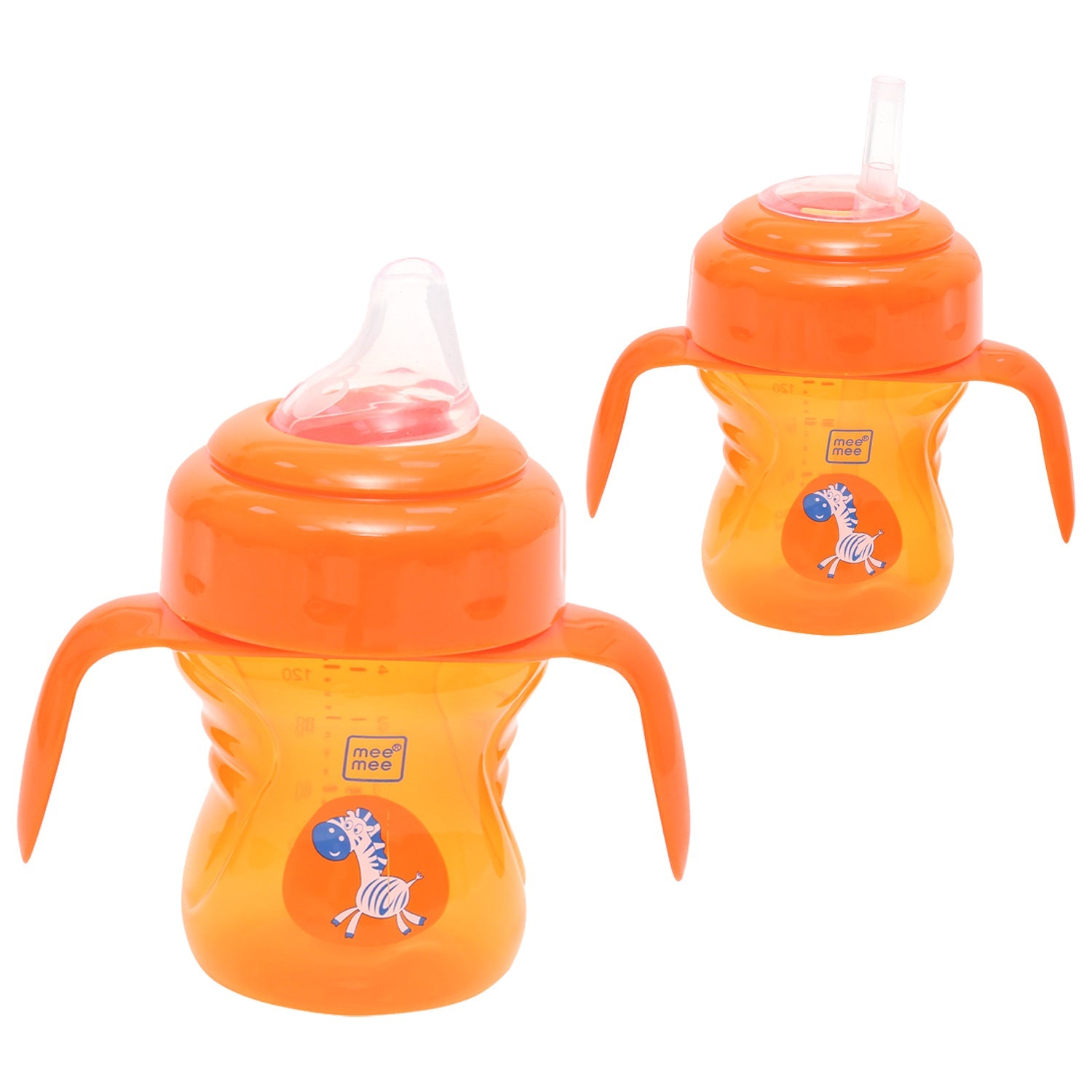2-in-1 Spout & Straw Sipper Cup (Orange)-150 ml