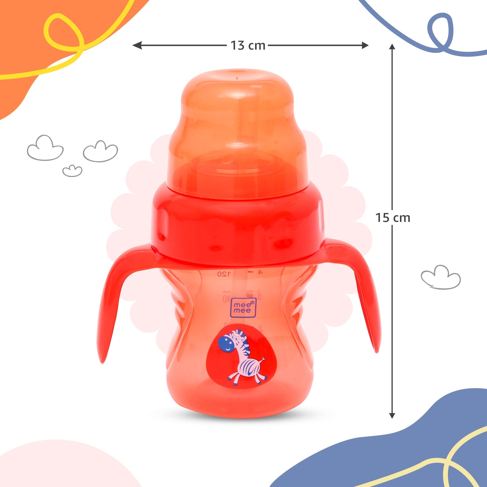 2-in-1 Spout & Straw Sipper Cup (Red)-150 ml