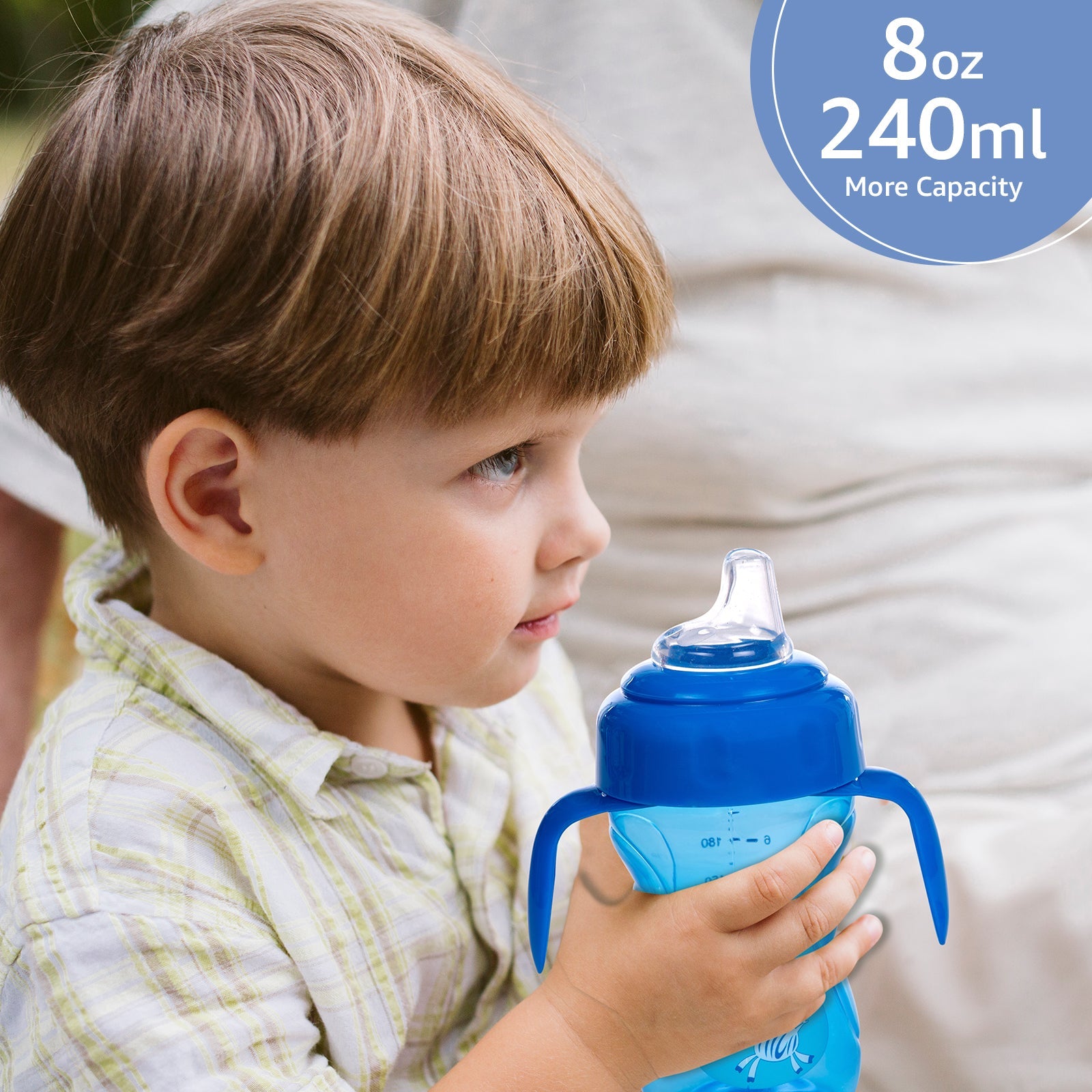 2-in-1 Spout & Straw Sipper Cup (Blue)-240 ml