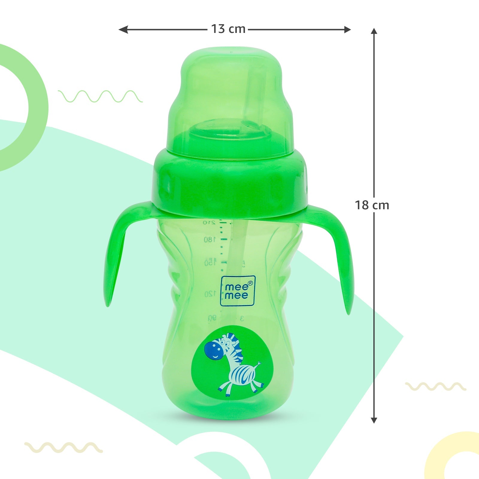 2-in-1 Spout & Straw Sipper Cup (Green)-240 ml