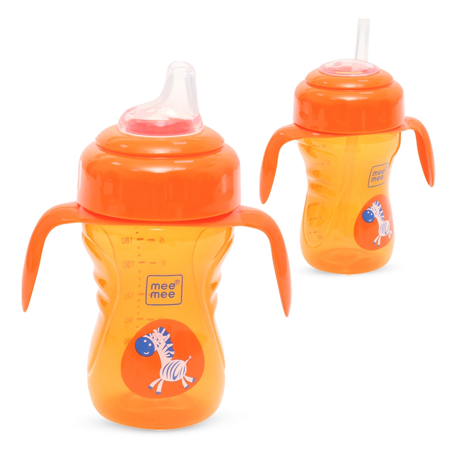2-in-1 Spout & Straw Sipper Cup (Orange)-240 ml