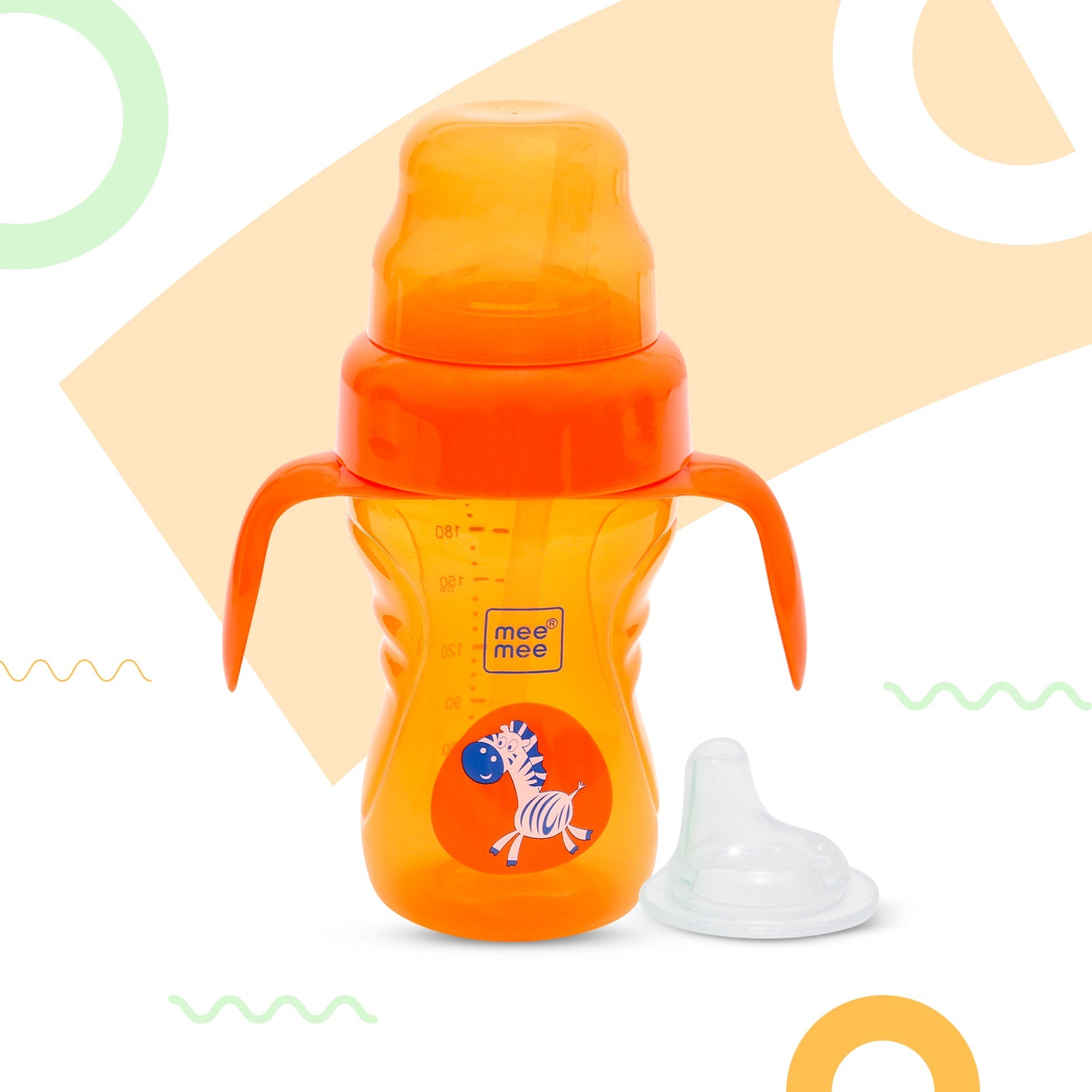 2-in-1 Spout & Straw Sipper Cup (Orange)-240 ml