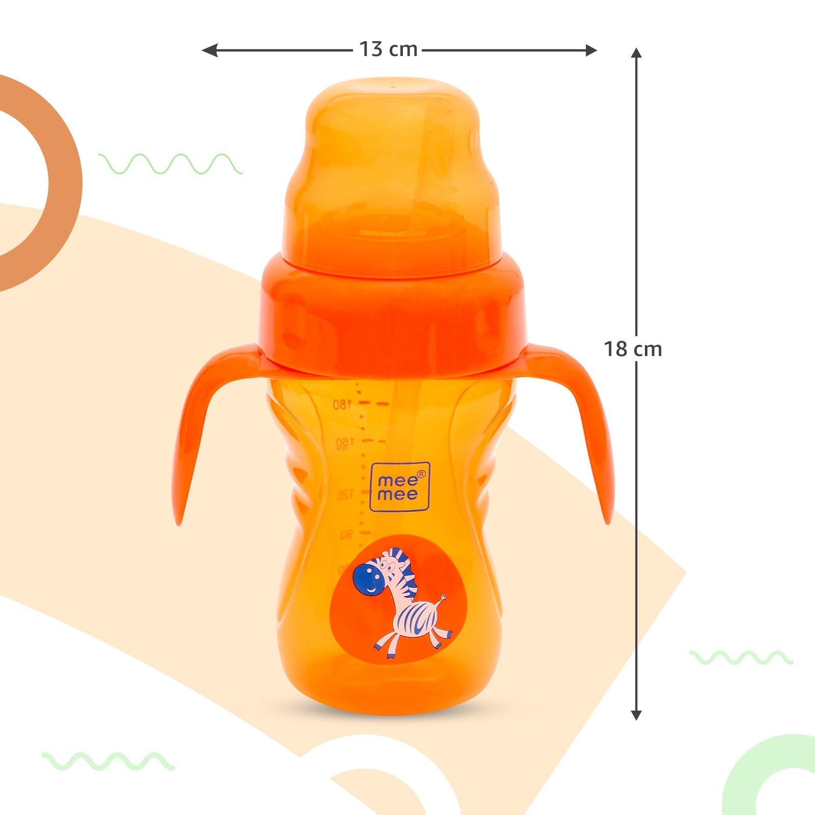 2-in-1 Spout & Straw Sipper Cup (Orange)-240 ml