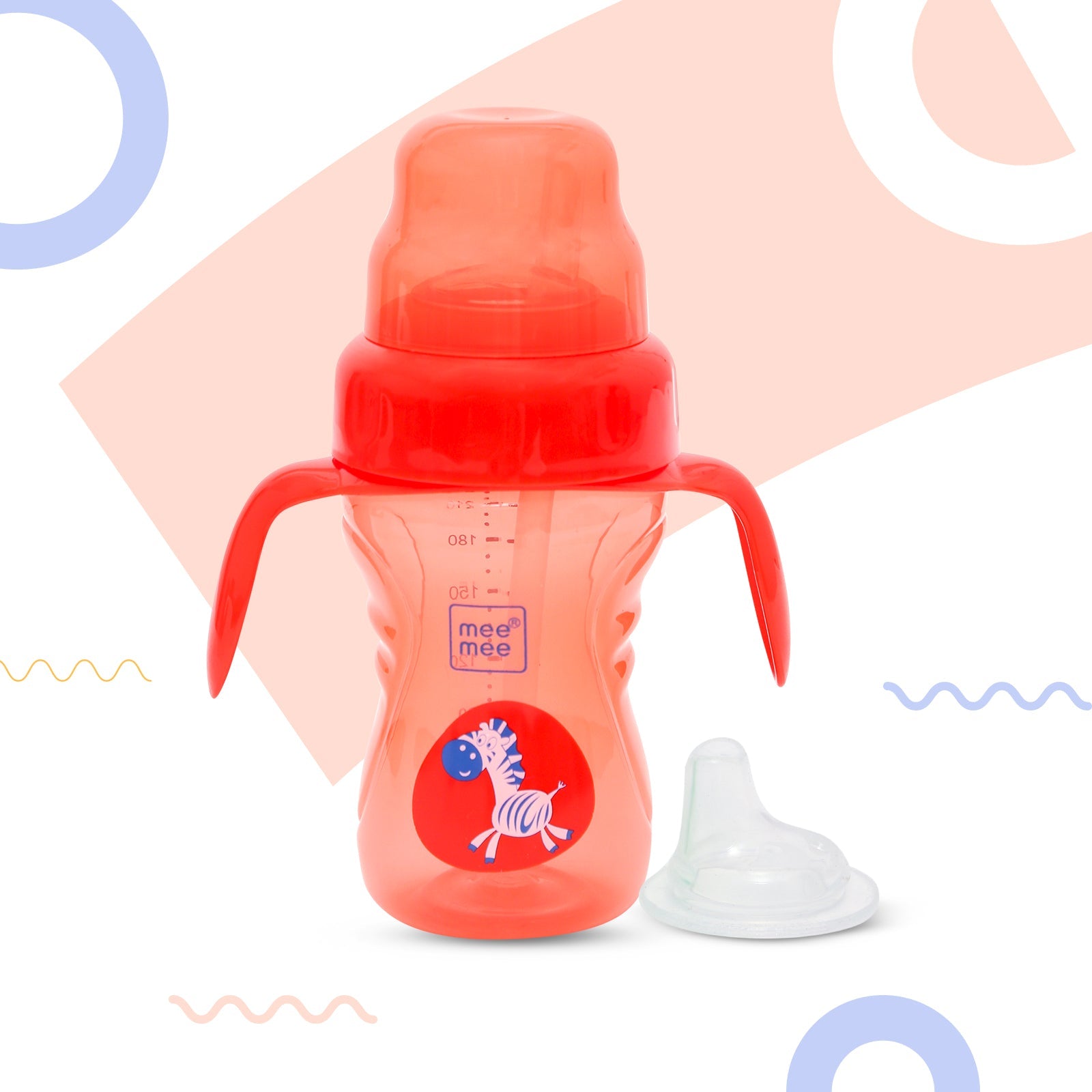 2-in-1 Spout & Straw Sipper Cup (Red)-240 ml