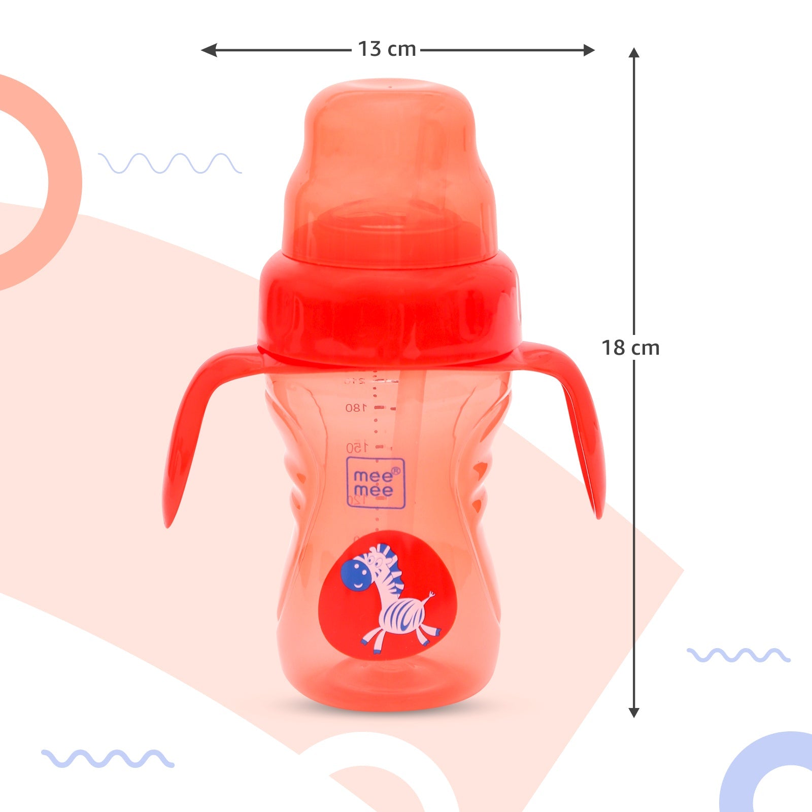 2-in-1 Spout & Straw Sipper Cup (Red)-240 ml
