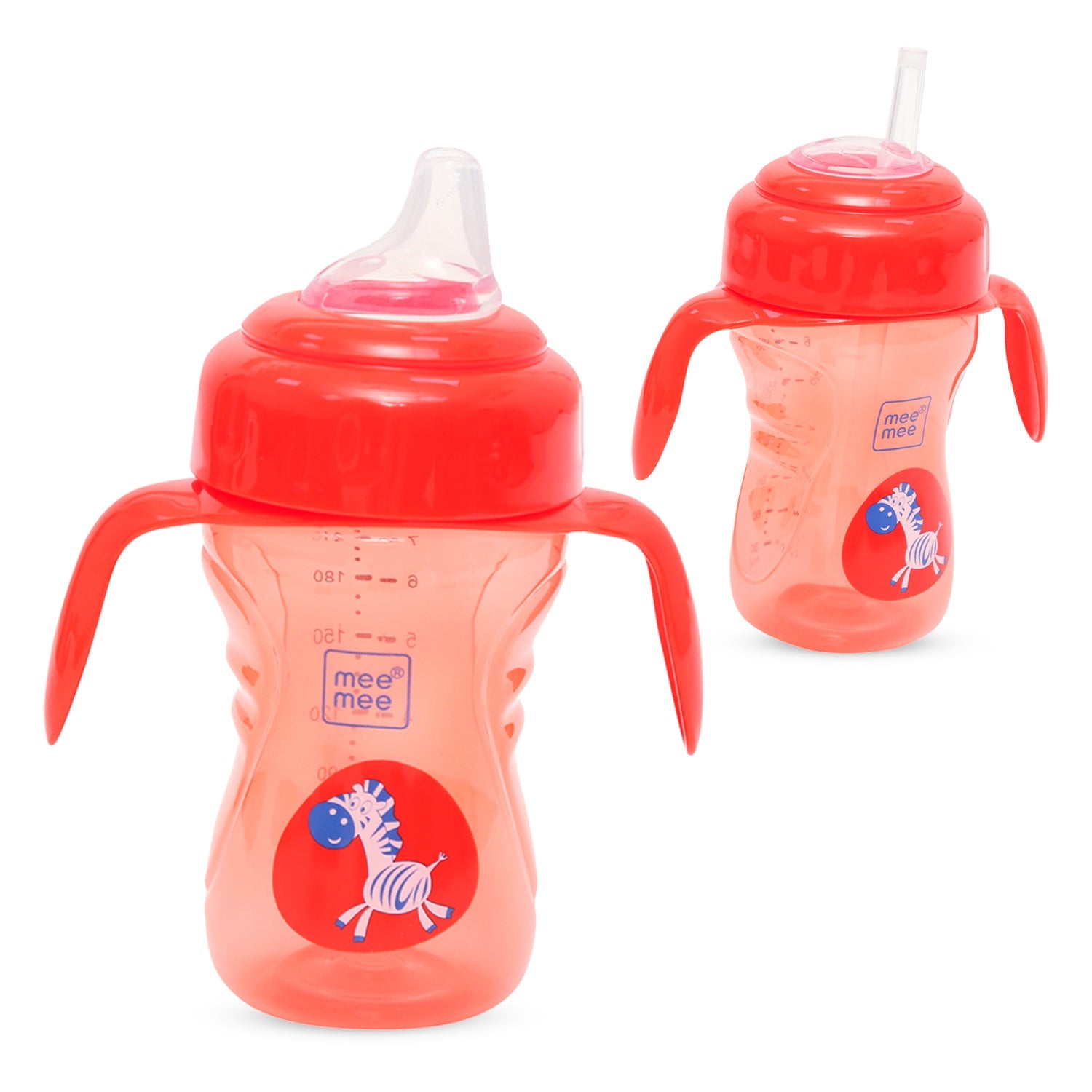 2-in-1 Spout & Straw Sipper Cup (Red)-240 ml