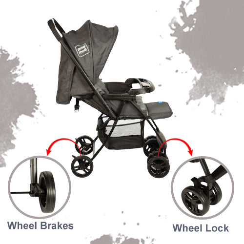 Mee Mee Easy to Push Baby Pram with Quick One-Hand Folding