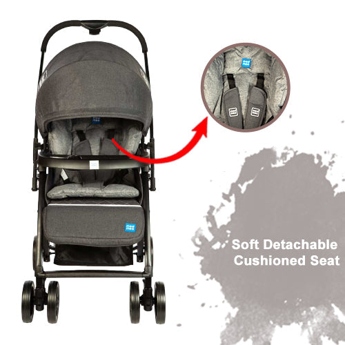 Mee Mee Easy to Push Baby Pram with Quick One-Hand Folding