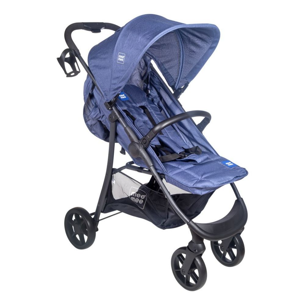 Mee Mee Advanced Stylish Baby Stroller Pram with Quick One-Hand Folding (Blue)