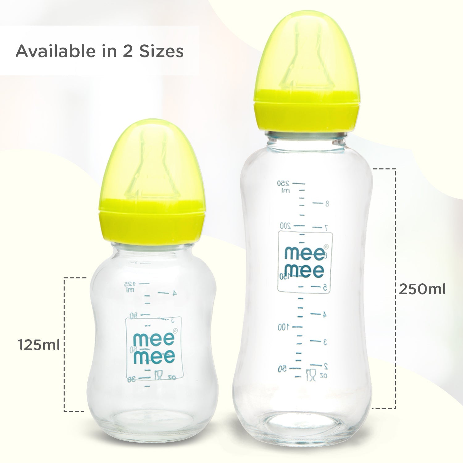 120ml Premium Glass Feeding Bottle (Blue) (240 ml, Green)